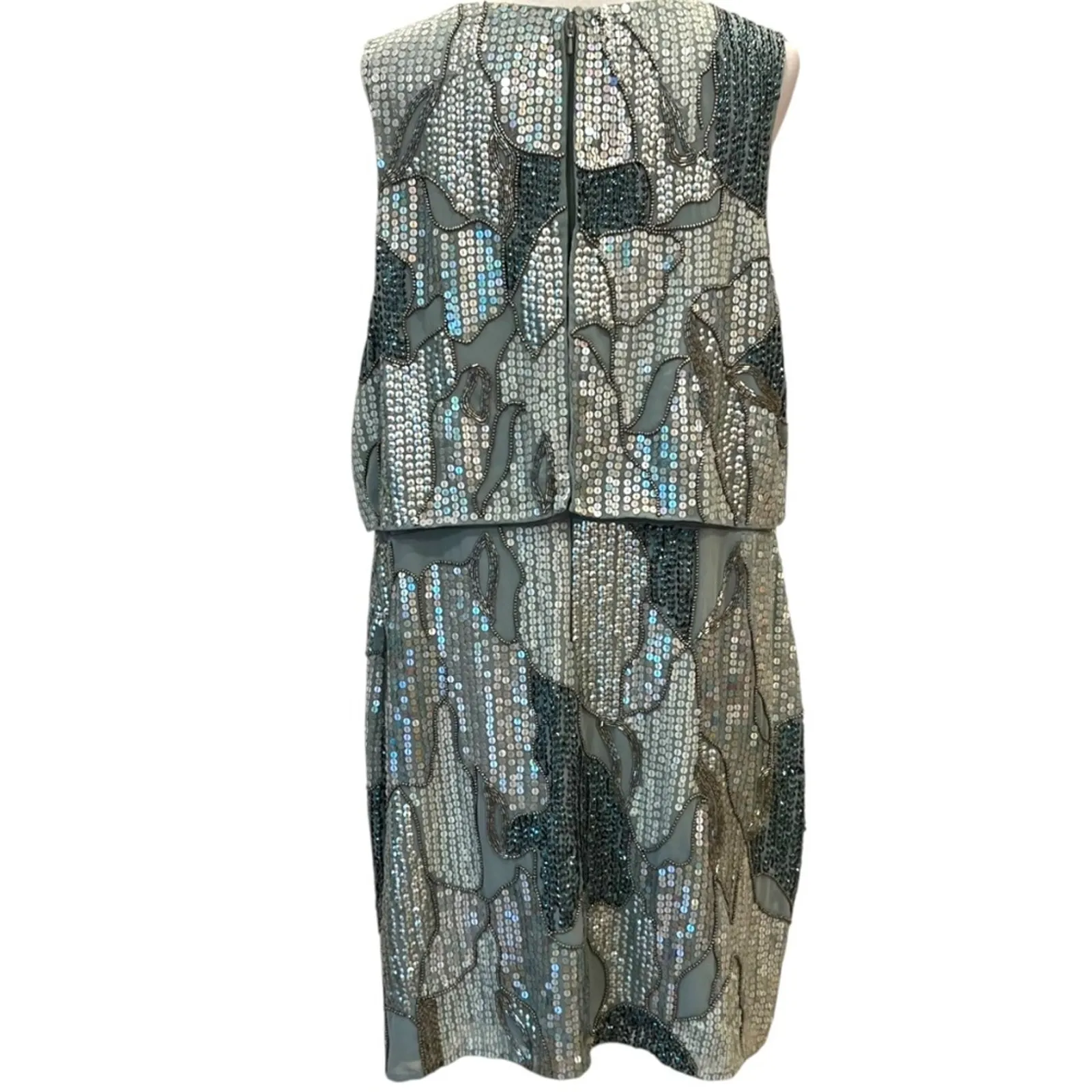 Plus Cocktail Dress 1X Semi Formal 18 Retro Flapper Gatsby Party ASOS Curve RARE Green - Image 12