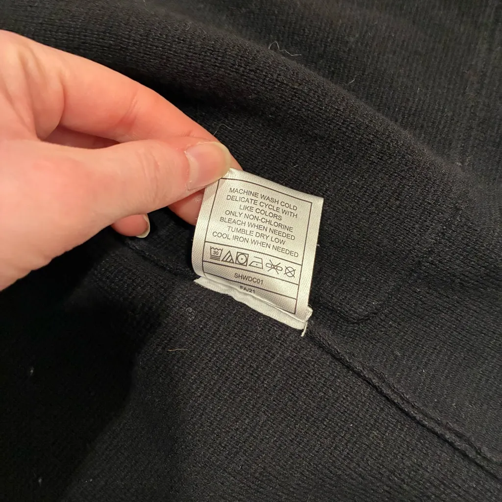 Quince Women’s 100% Organic Cotton Knit Blazer Open Front Black Size XS - Image 6