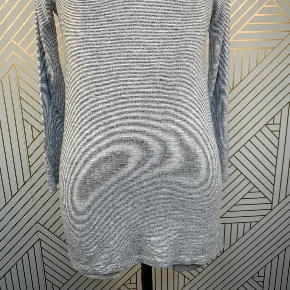 Marine Layer Striped Slub‎ Rayon Gray Stripe Tee - Image 3