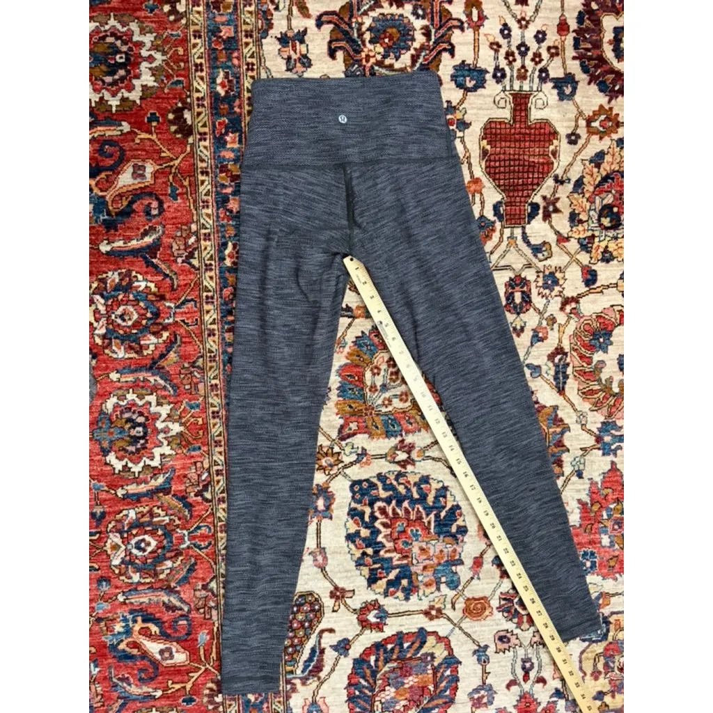 Lululemon Wunder Under High Rise Leggings Gray Texture Size 6 Full Length - Image 6