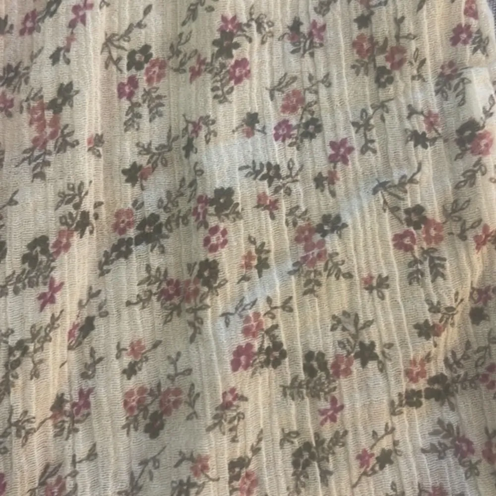 Vintage America Jeans Floral Bohemian 1/2 Sleeve Tassel Blouse Size XL EUC #1453 Brown - Image 4