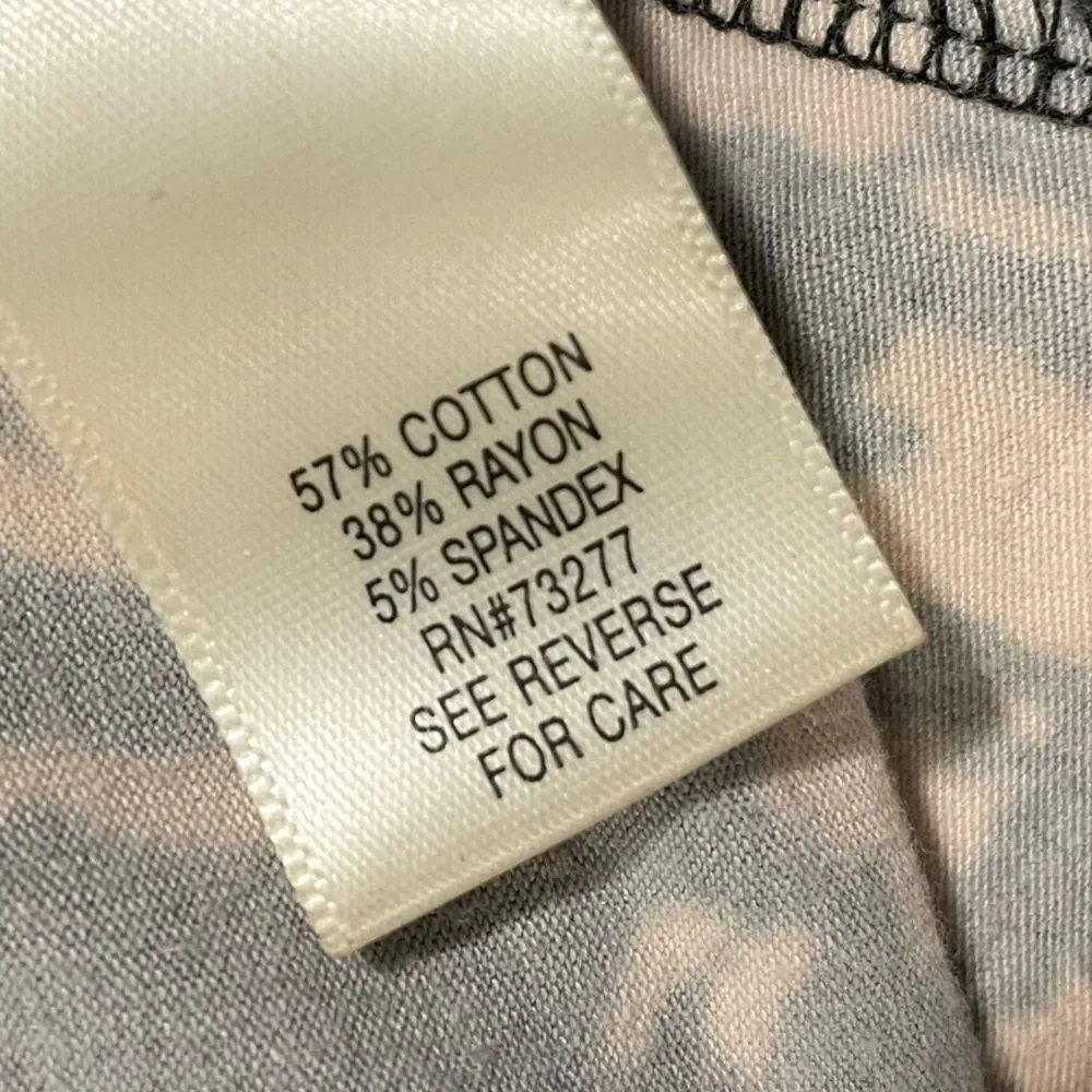 Croft & Barrow Black White Garden Floral Short Sleeve A Line Stretch Midi Dress - Image 6