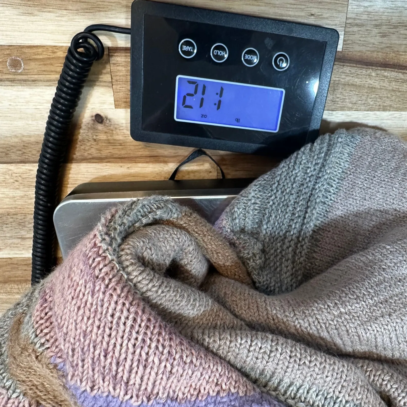 Lauren Ralph Lauren Cardigan Sweater L/XL Asymmetrical Knit Pastel Aztec Wool - Image 10