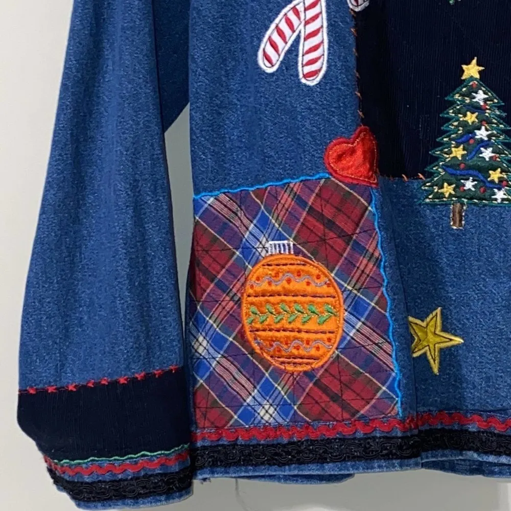 New Direction Patchwork applique Christmas teacher Blue - Image 4