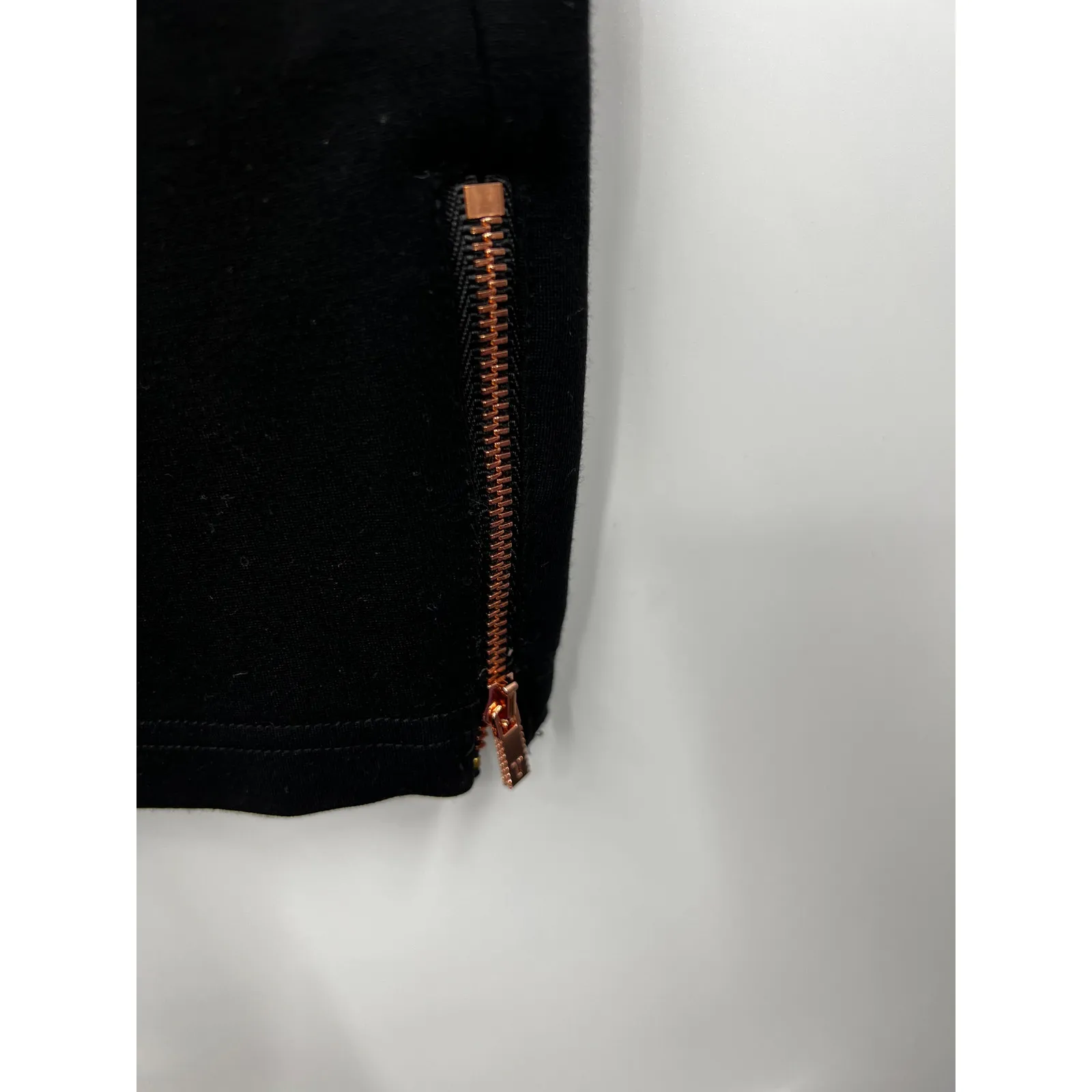 Ted Baker Womens Black Fioni Ankle Zip Stretch Knit Skinny Ponte Jeans Size‎ 4 - Image 3