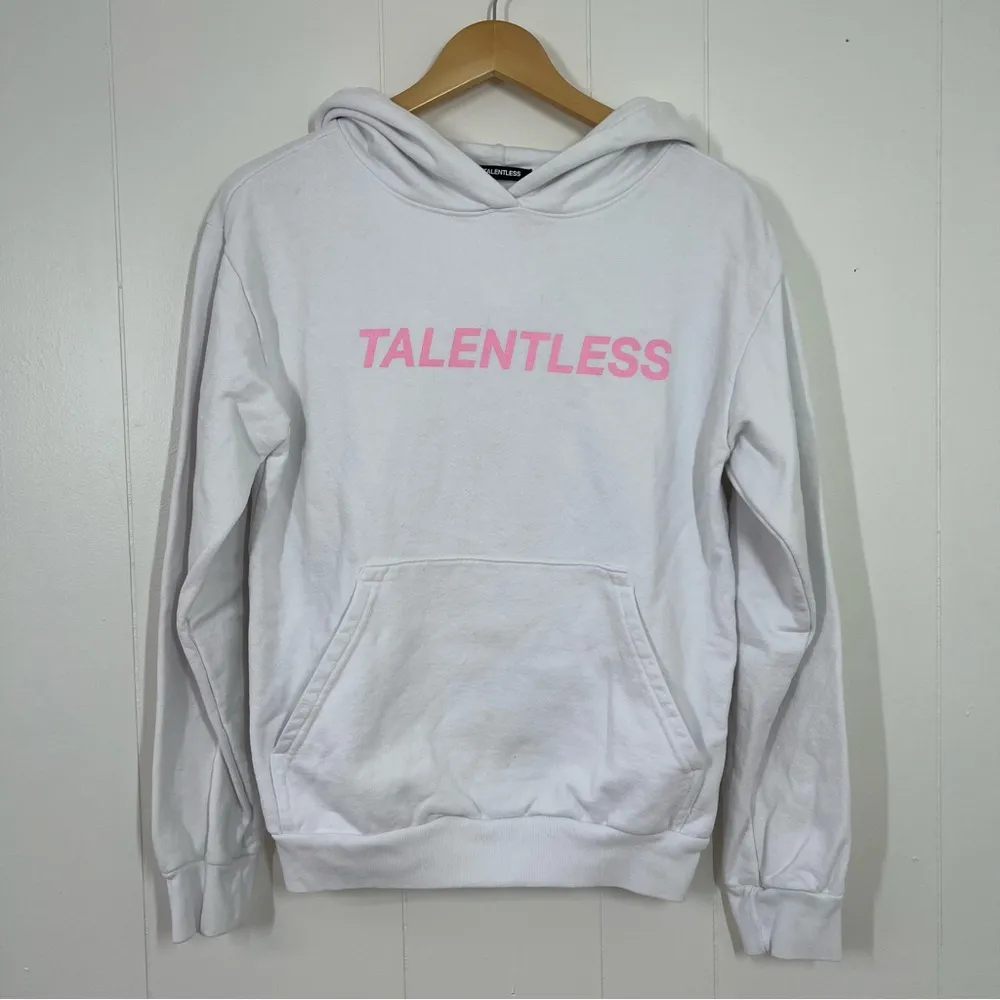 Talentless White Logo Sweatshirt - Image 2
