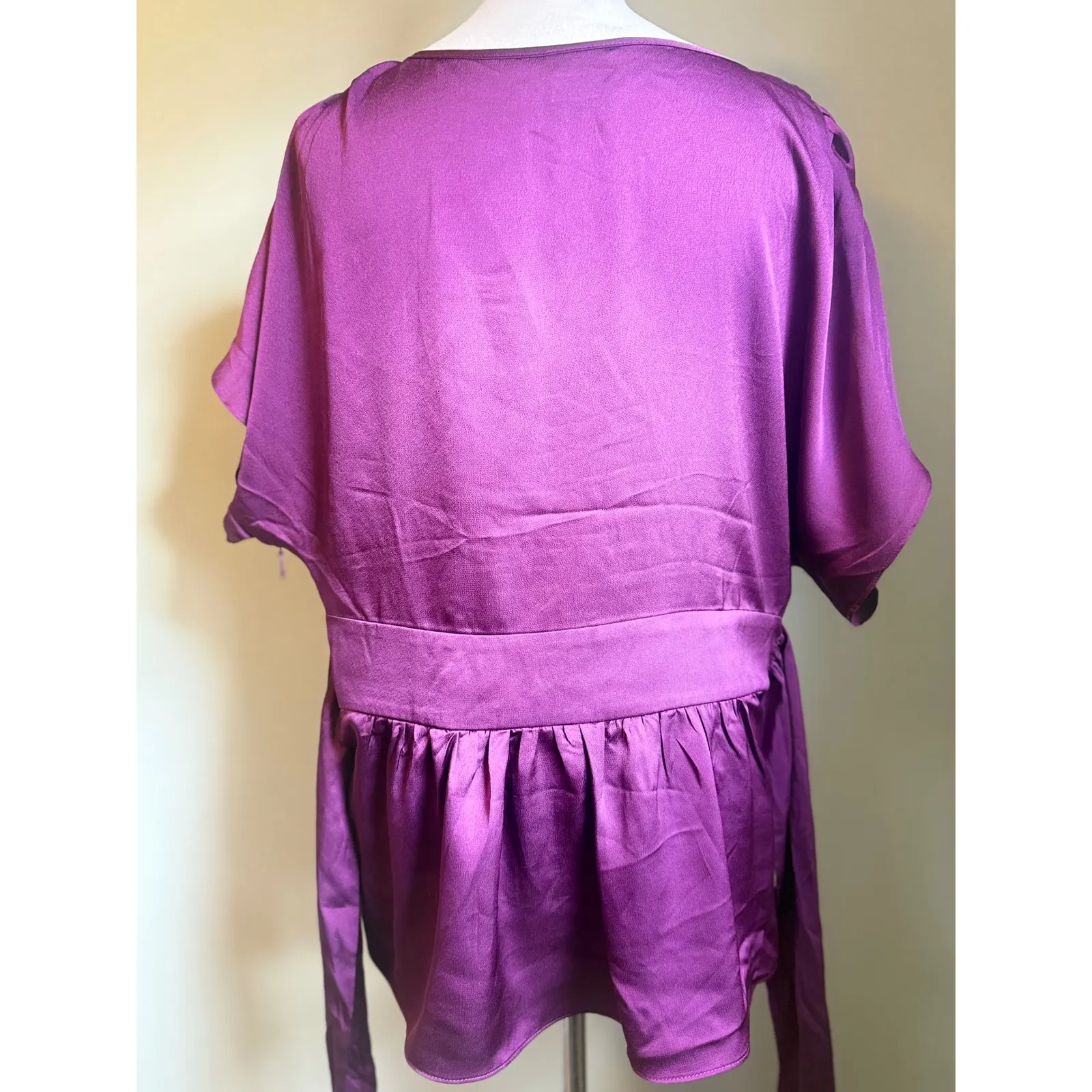 City Chic Purple Peplum Top 14 boho whimsi Y2K romantic flowy shirt - Image 4