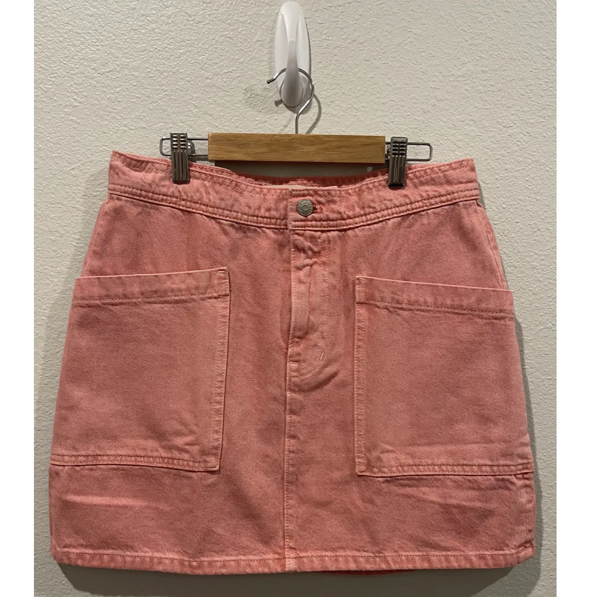 Madewell Pink Denim Mini Skirt - Image 3
