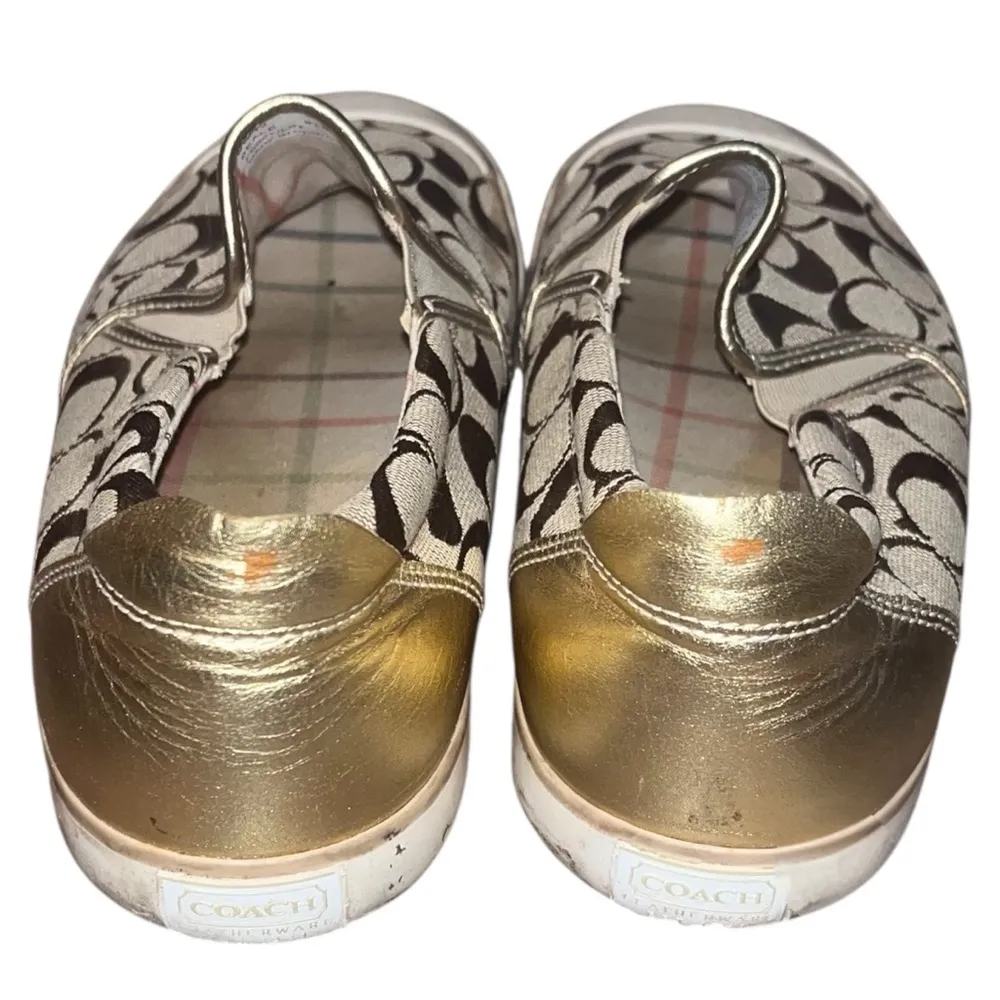 Coach Signature Monogram Beale Slip On Canvas Sneakers Shoes Women's Sz 9.5 - Image 3