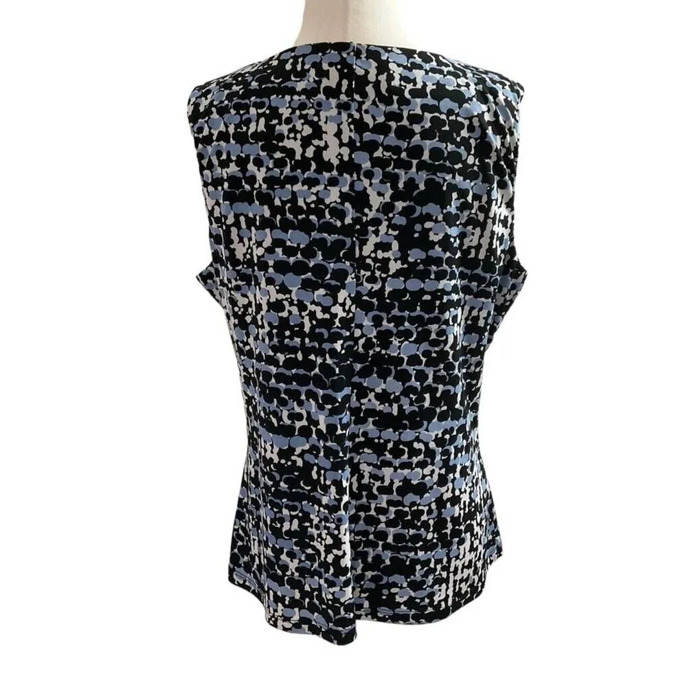 Jones Studio Separates Women Size Large V-Neck Top Shirt Sleeveless 17-309 - Image 2