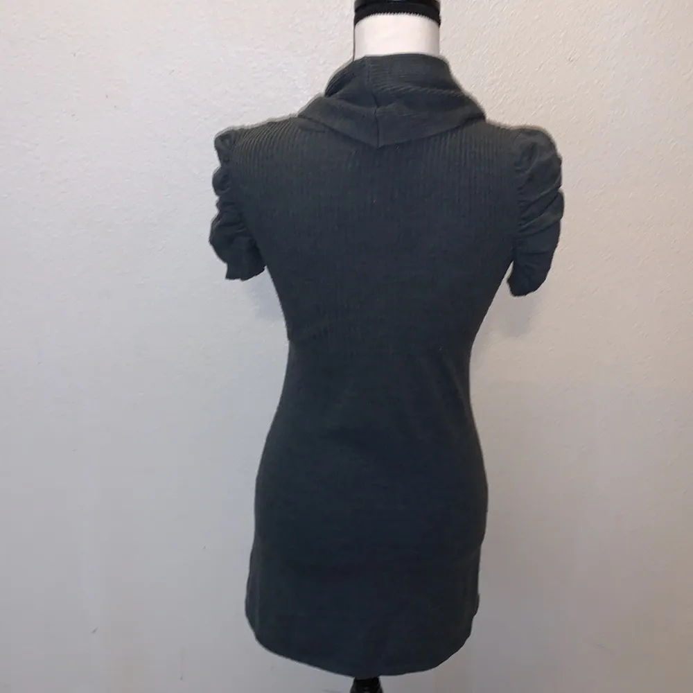 Takeout Grey ruched sleeves cowl neck sweater dress Gray Size undefined - Image 6