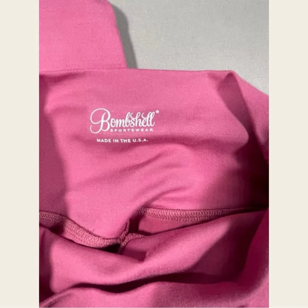 Bombshell Sportswear Rose Color Leggings with matching bra set! - Image 6