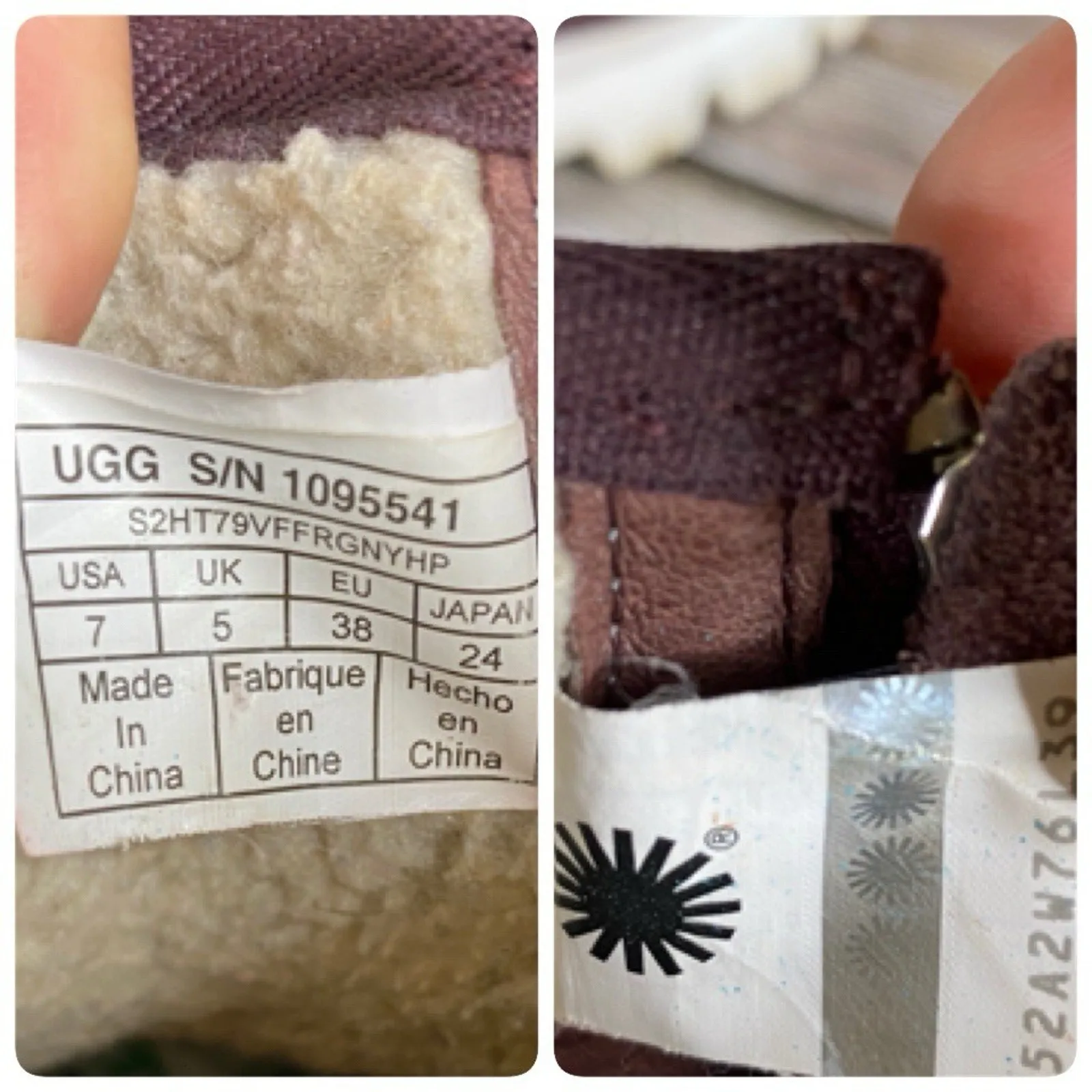 UGG Purple PALOMAR WATERPROOF SUEDE SNOW SNEAKERS ANKLE BOOTS SIZE 7 Women - Image 7