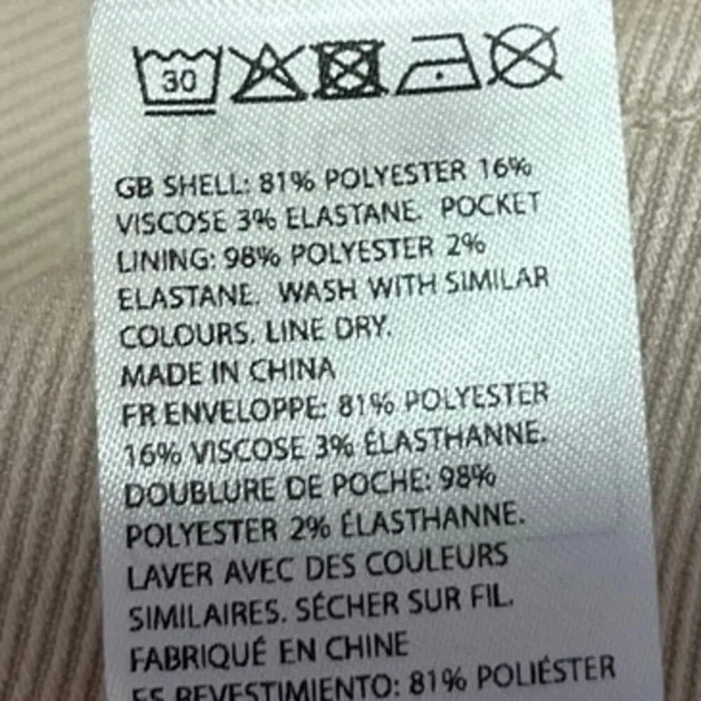 NEW NA-KD Women's Cream Twill High Waisted Straight Leg Trousers Dress Pants 36 - Image 5