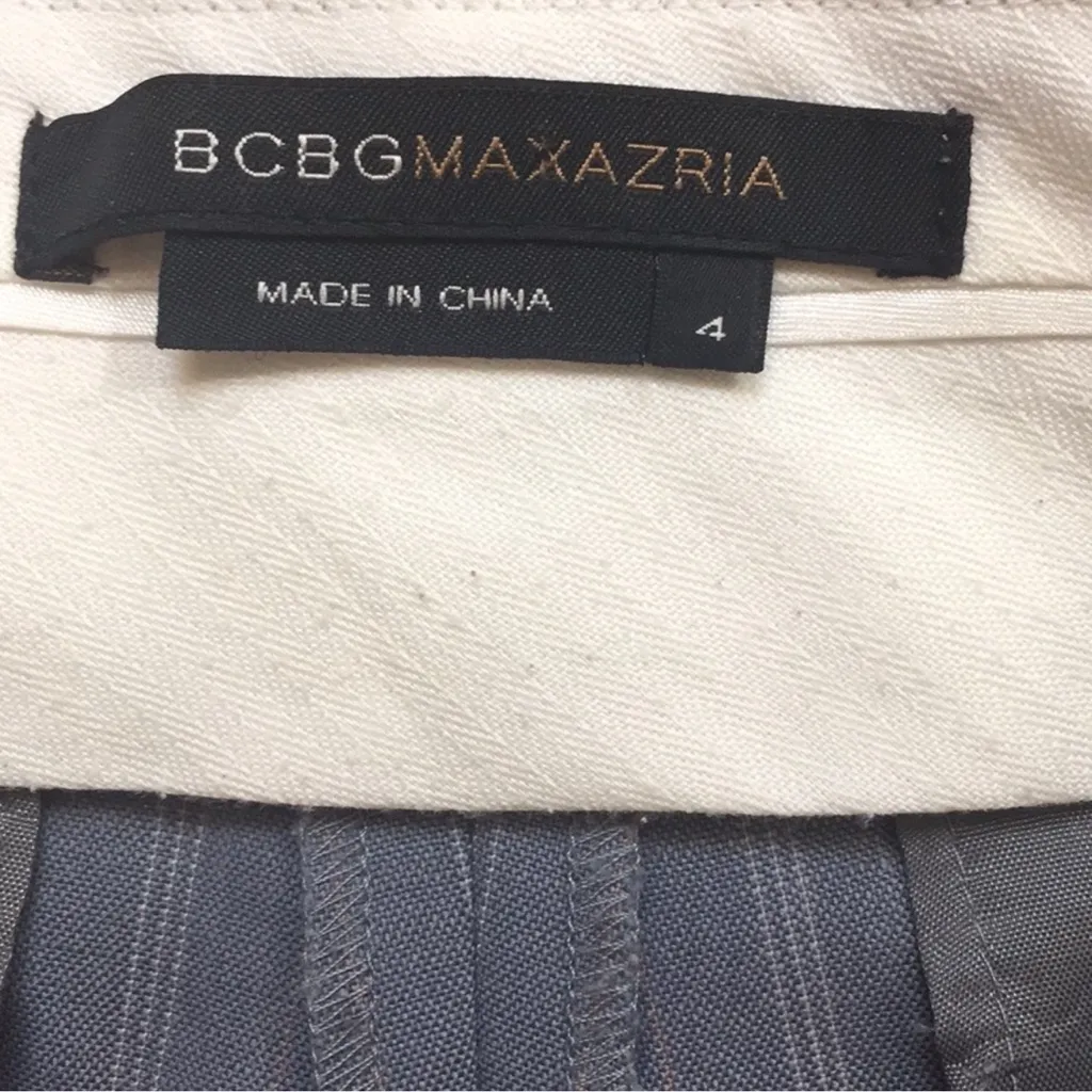 BCBGMaxazria Wool Bootcut Stretchy Pinstriped Trouser Pant Womens Size 4 - Image 6