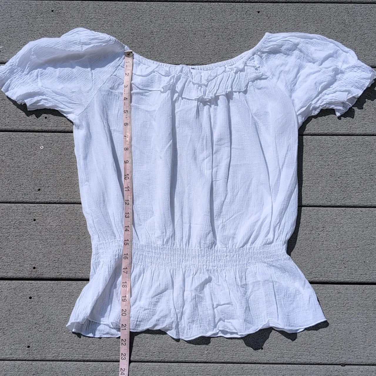 Elementz  White Off-Shoulder Blouse - Image 9