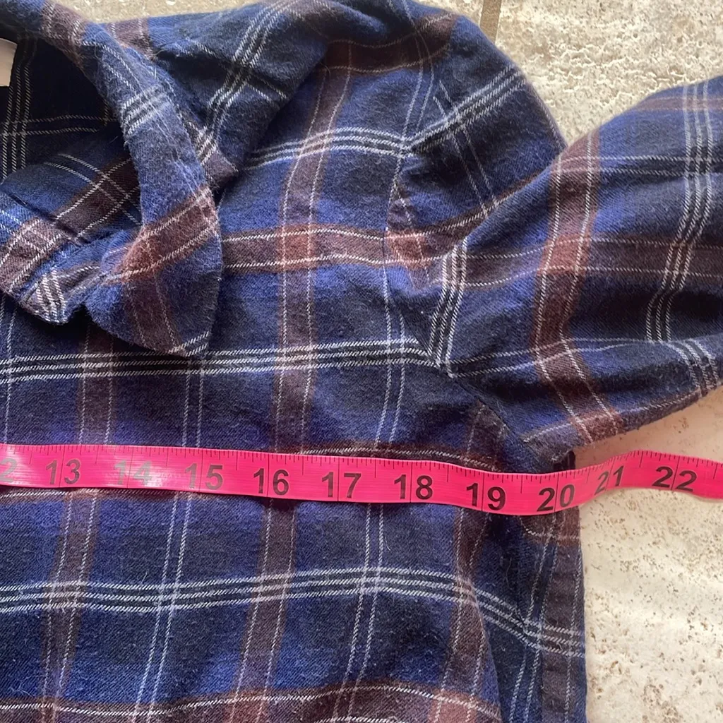 Thakoon Addition Flannel Plaid Side Tie Dress Blue Size 6 - Image 13