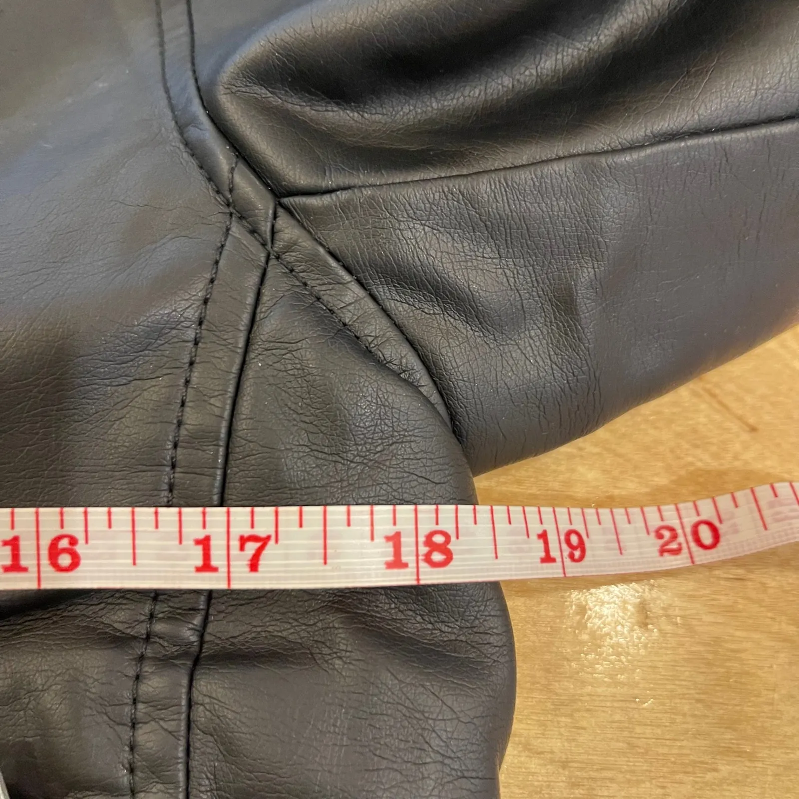 Thread & Supply Womens Black‎ Faux Leather Moto Motorcycle Biker Jacket Small S Black - Image 7