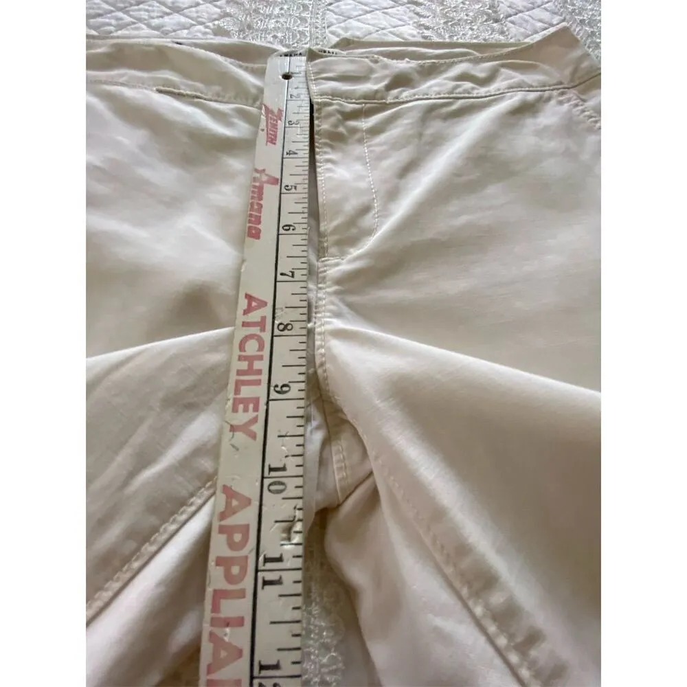 Banana Republic Low Rise Wide-Leg Capris Cream Casual Size 6 - Image 13