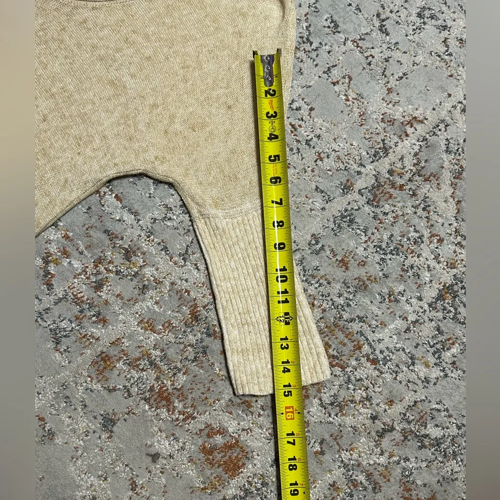 Anthropologie MOTH Linen blend Catamaran Sweater S Boho Indie Earthy Coastal Tan Size undefined - Image 5