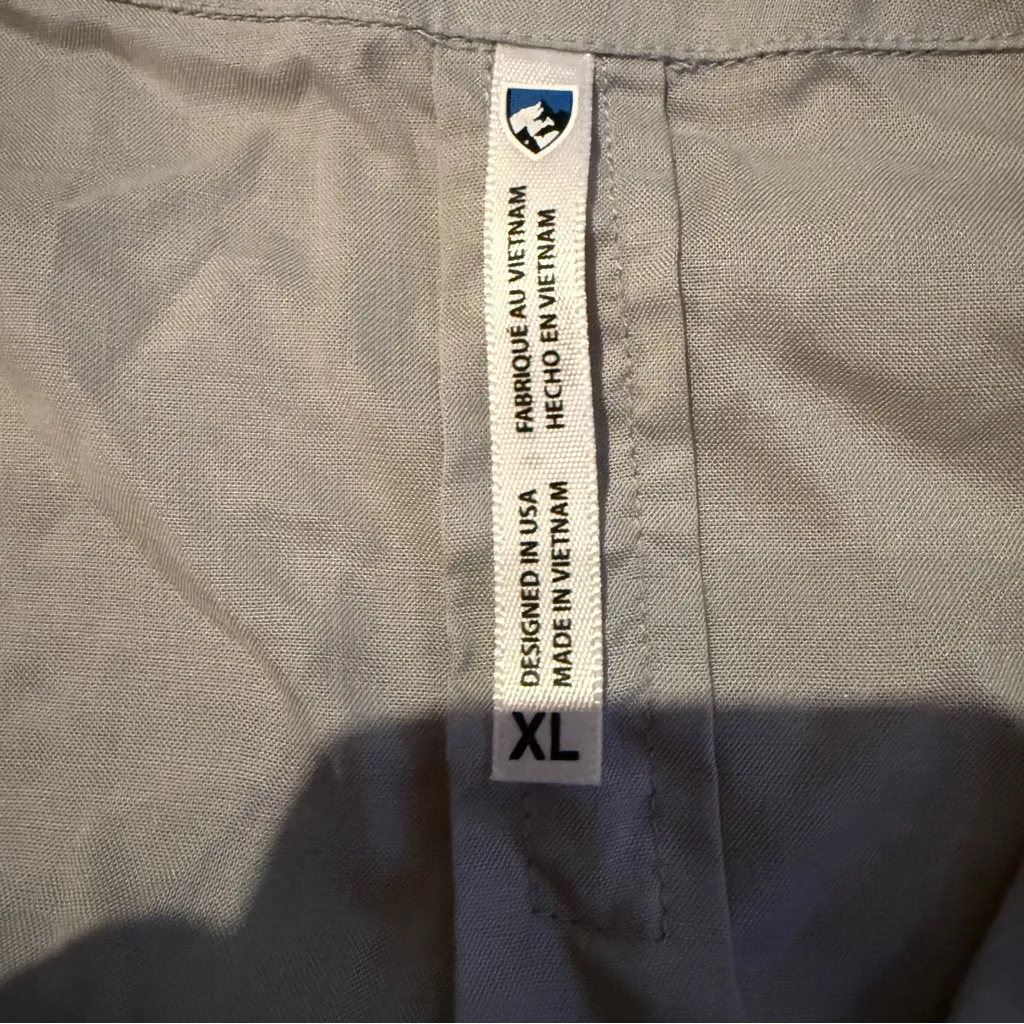 Kuhl Hadley Short Sleeve Button-Front Shirt in Mist Gray Sz XL‎ Boxy Airy Fit - Image 6