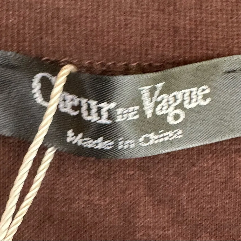 Coeur De Vague Brown & Blue Striped Sleeve Front Pocket Long Sleeve Tunic 1X - Image 4