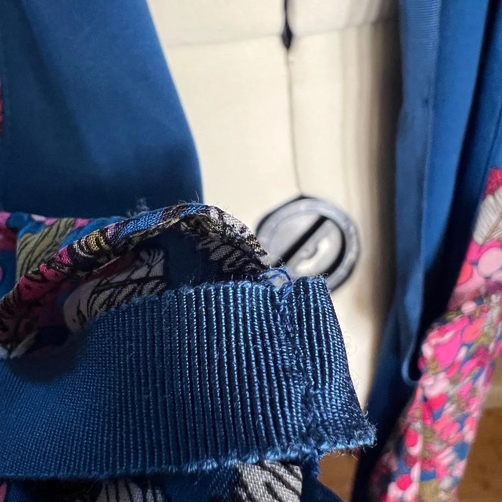 Betsey Johnson VTG Womens Fruit Cocktail Floral Ruffle Chiffon Wrap Dress|Sz:14 - Image 14