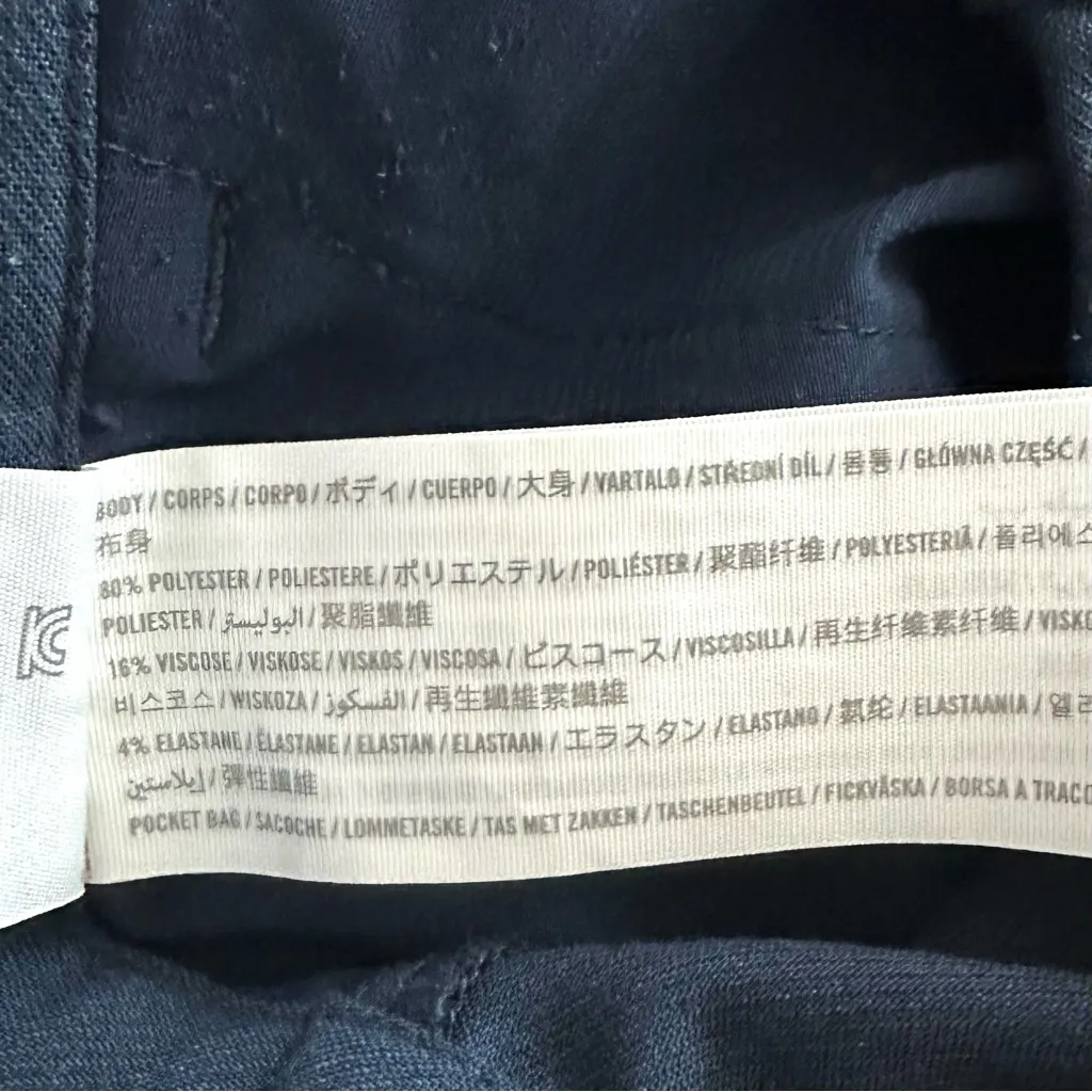 Abercrombie & Fitch Ultra High Rise Tailored Pleated Shorts Navy Blue Size XS - Image 13