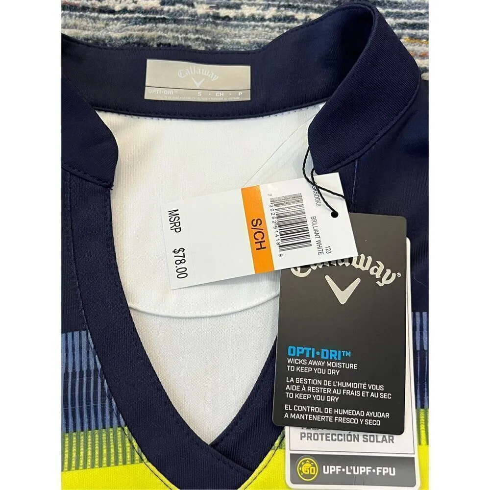 Callaway NWT Opti-Dri Sleeveless Golf Top in Gradient Stripe Shirt UPF Sz S - Image 4