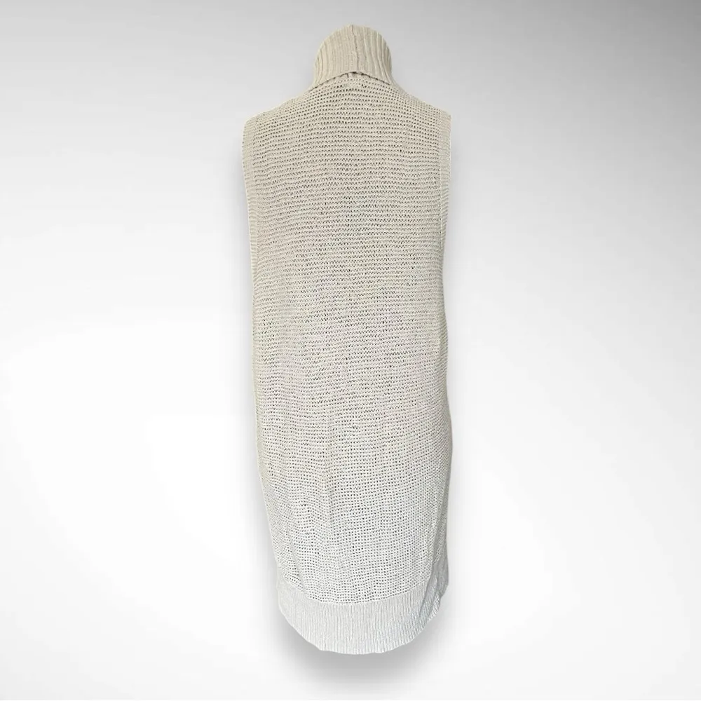 GAP Women's Cream Sleeveless Knit Cardigan With Shawl Collar Small | EUC - Image 5