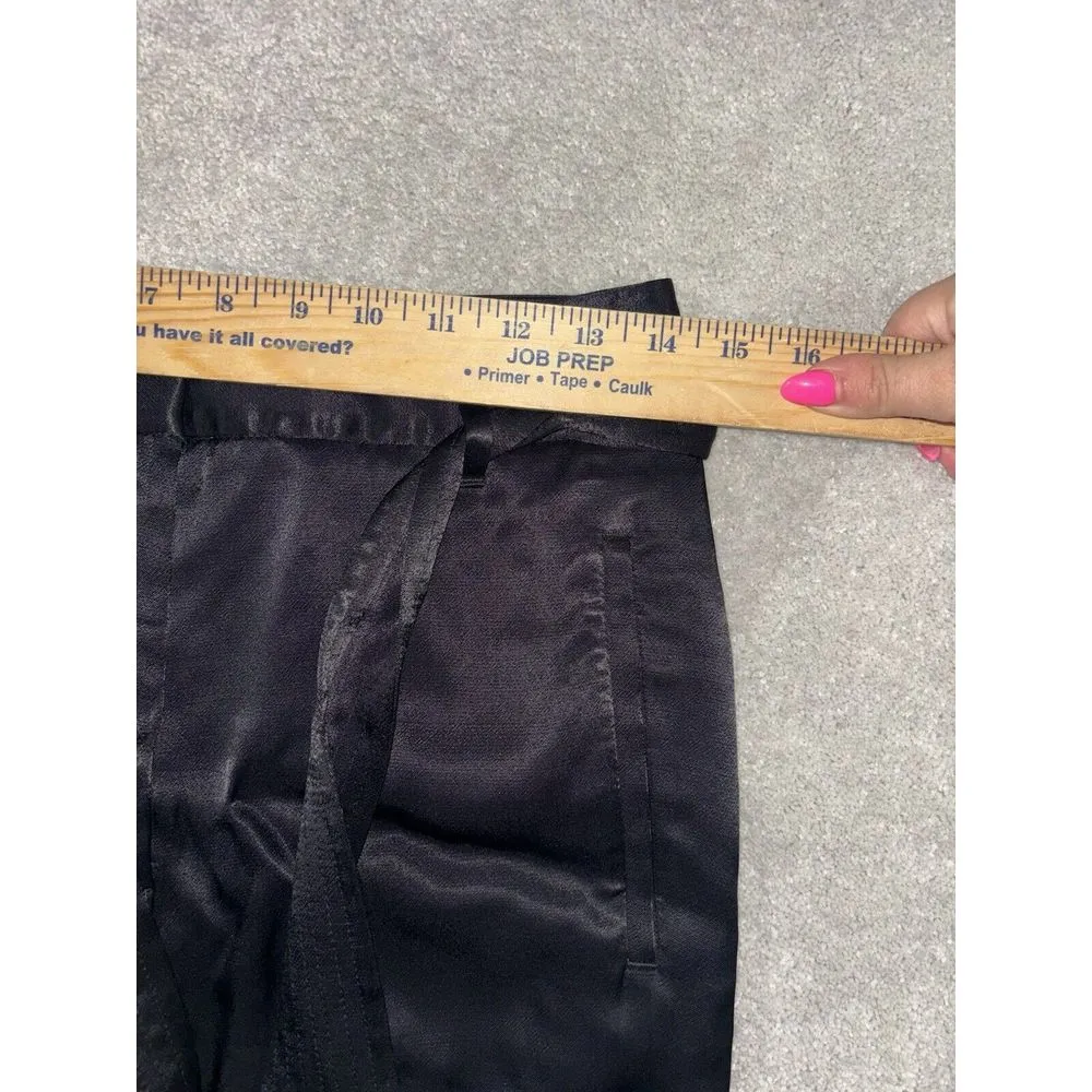 aritzia wilfred satin pants tie‎ belt black size 6 EUC - Image 8