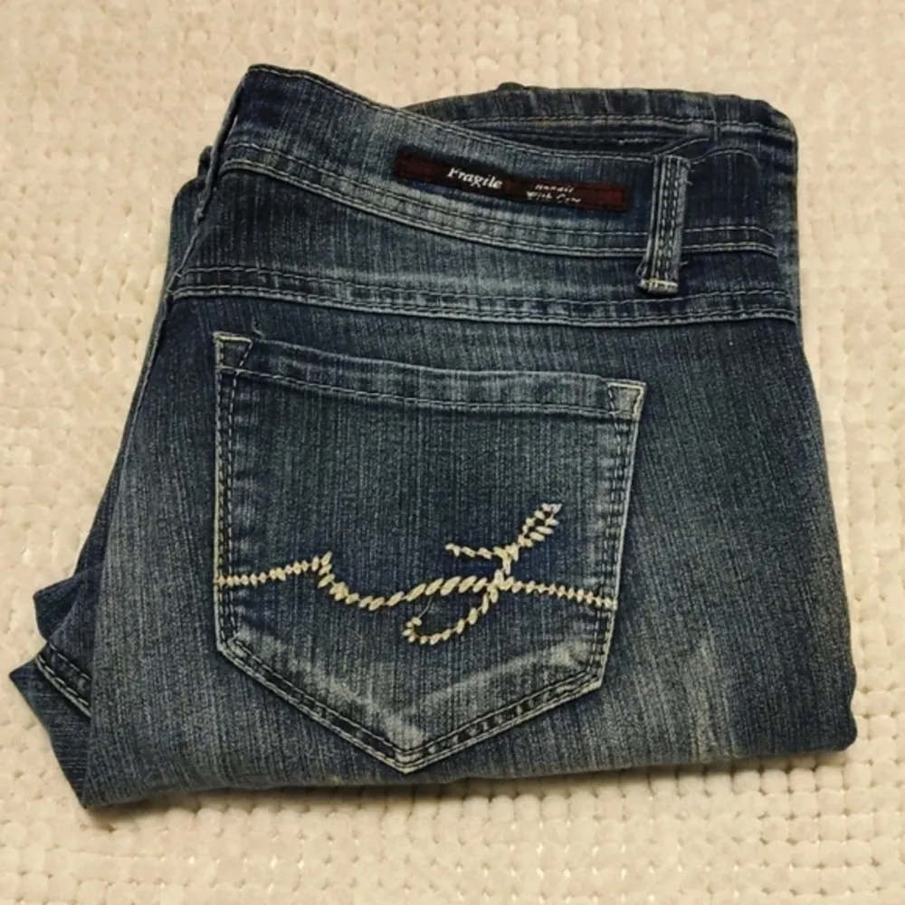 Fragile Denim Blue Skinny Jeans Size 9 EUC #3294 - Image 4