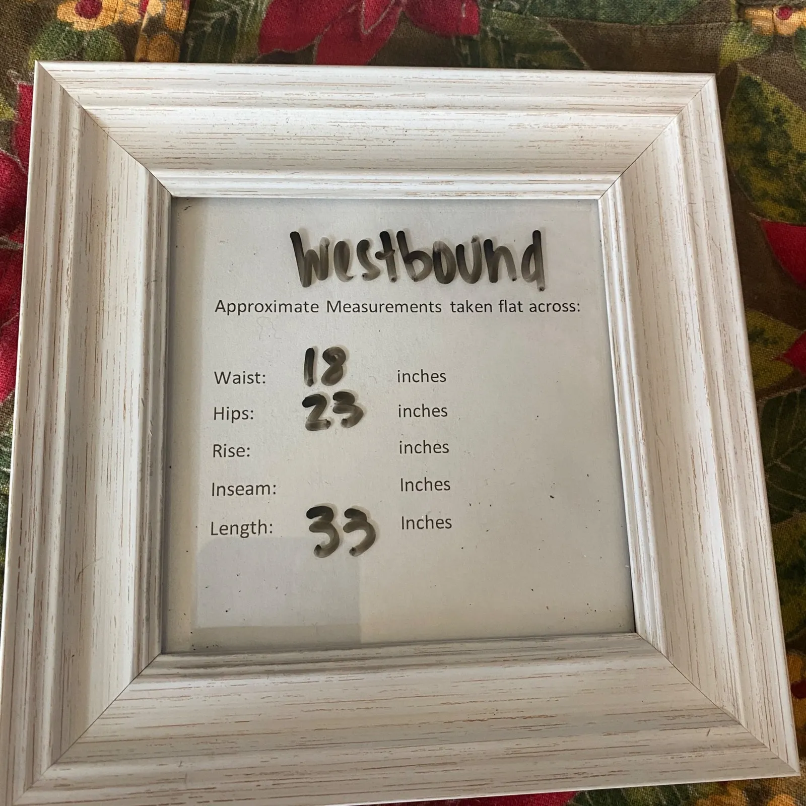 Westbound Skirt Womens XL Green Floral Cotton Linen Blend Pockets Vintage - Image 8