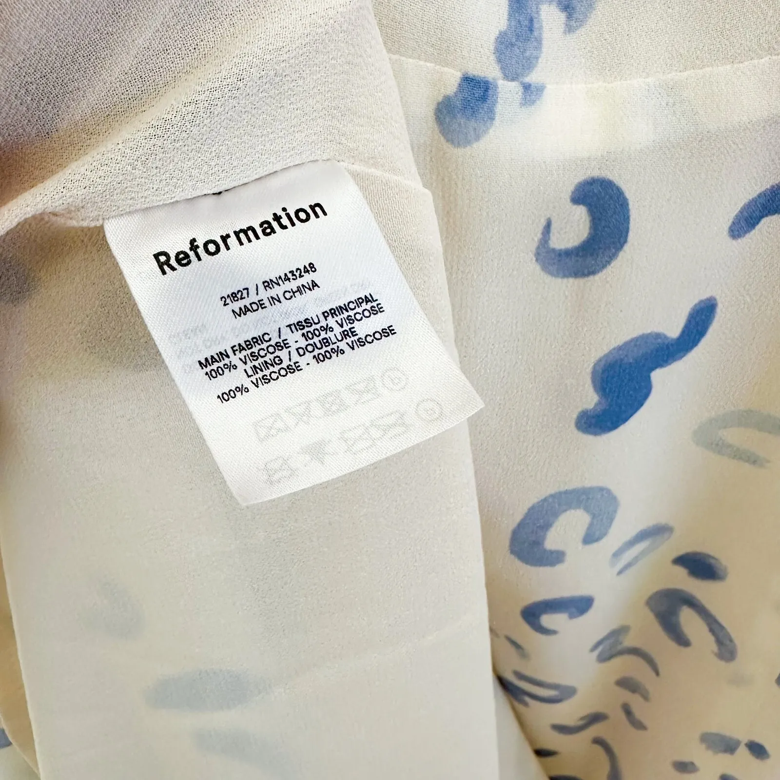 Reformation | NWOT Juliette Sweetheart Midi Dress in Marc Blue & White - Image 9