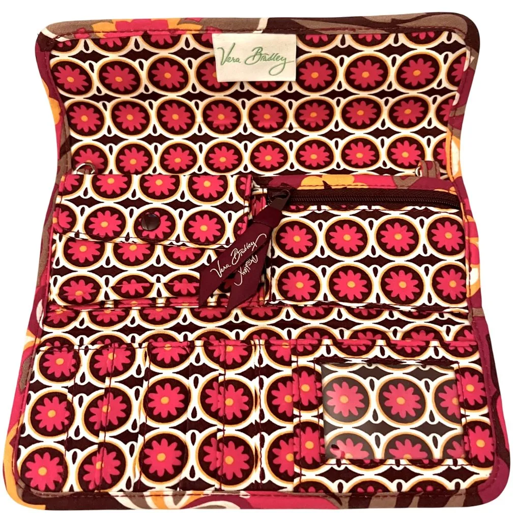 Vera Bradley Carnaby Floral Sleek Wallet Crossbody Purse Tri-Fold NO STRAP - Image 3