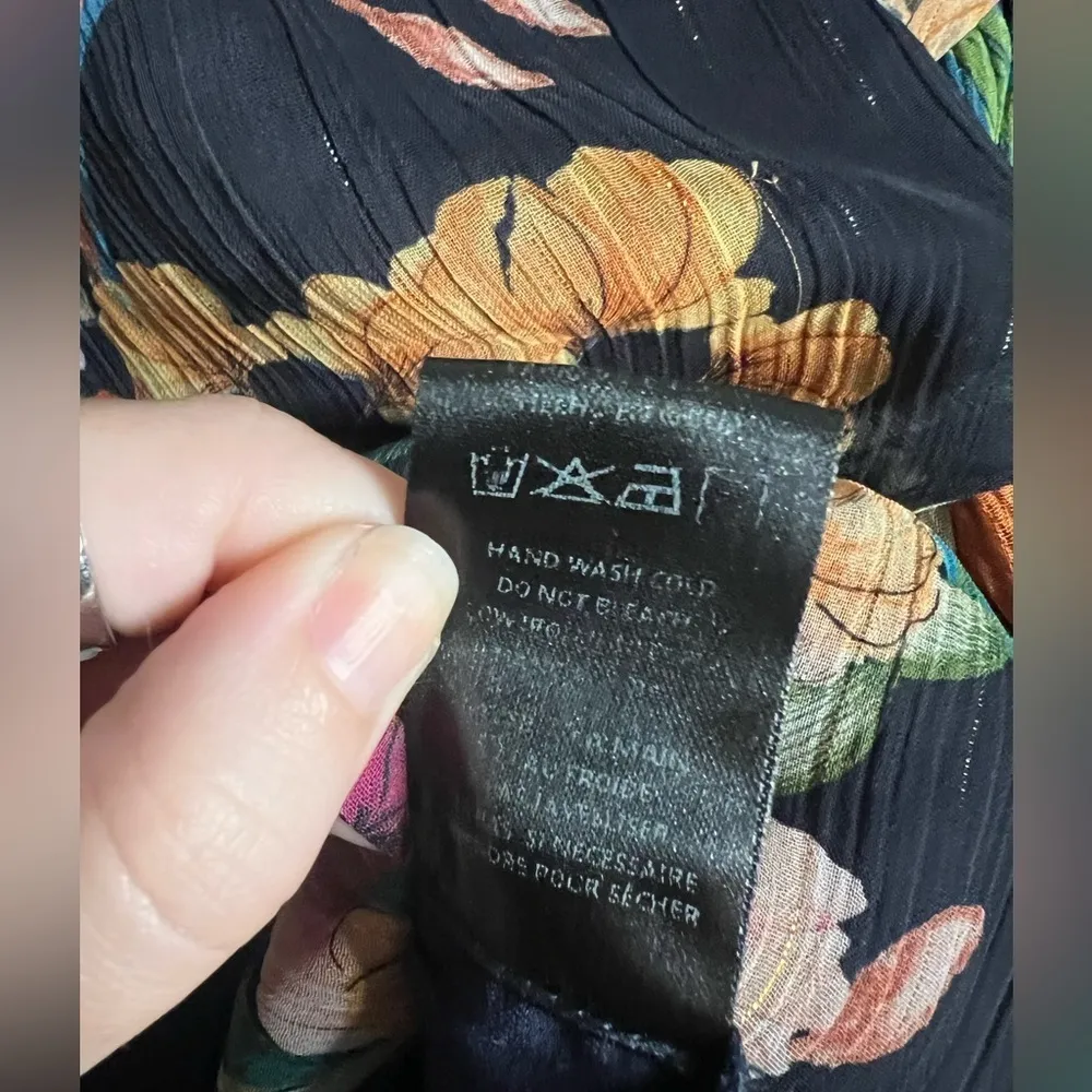 Adelyn Rae Penelope Ruffle Dress in Navy Floral XS - Image 13