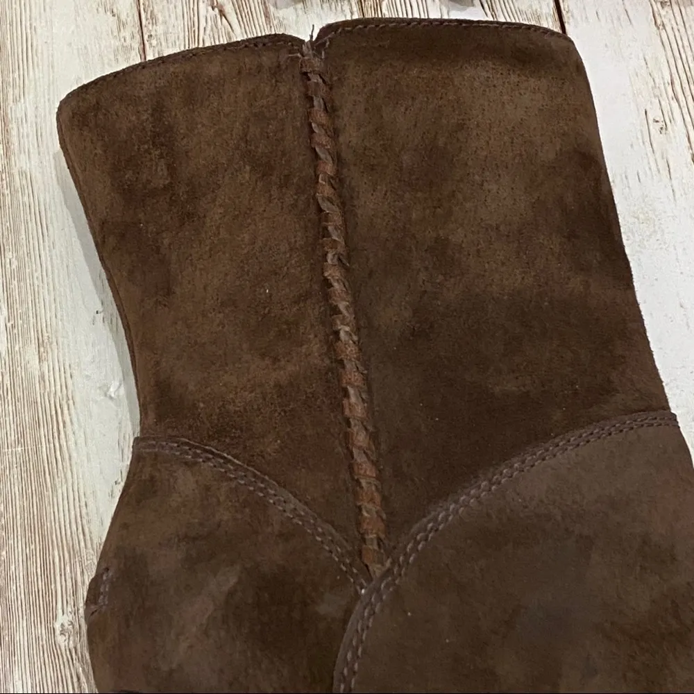 UGG Australia Brown Suede Bianka Heeled Booties 8 - Image 11