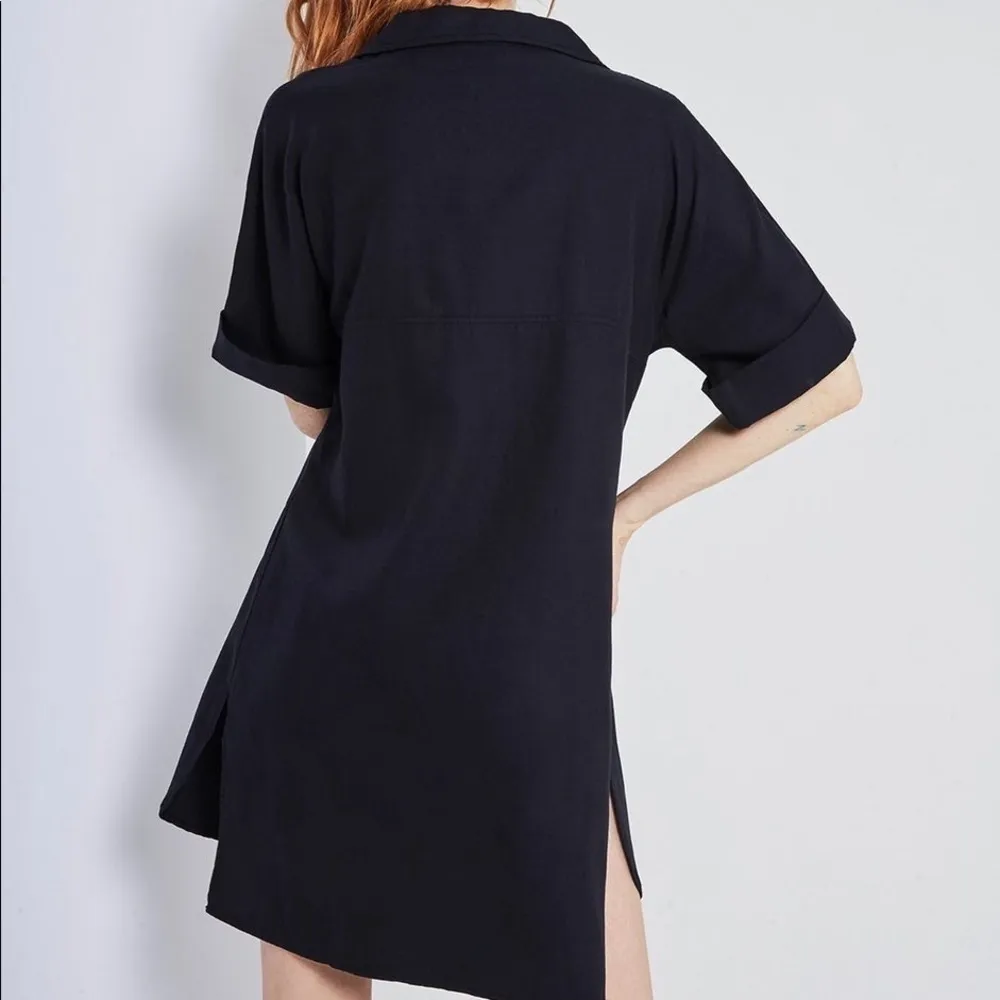 AG Adriano Goldschmeid Jeans Navy Blue Amanda Relaxed Fit‎ Shirt Dress Size XS/S - Image 2
