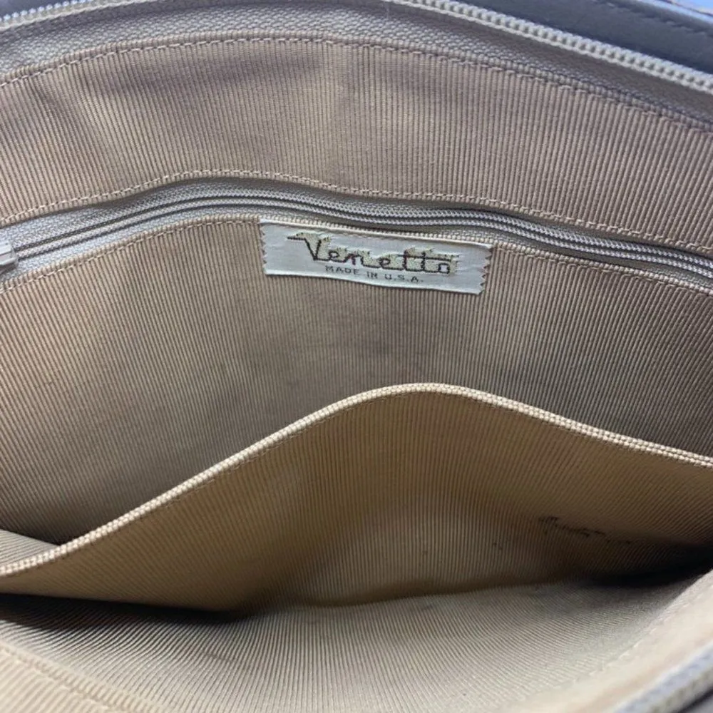 Vintage Venetto Snakeskin Clutch Brown - Image 8