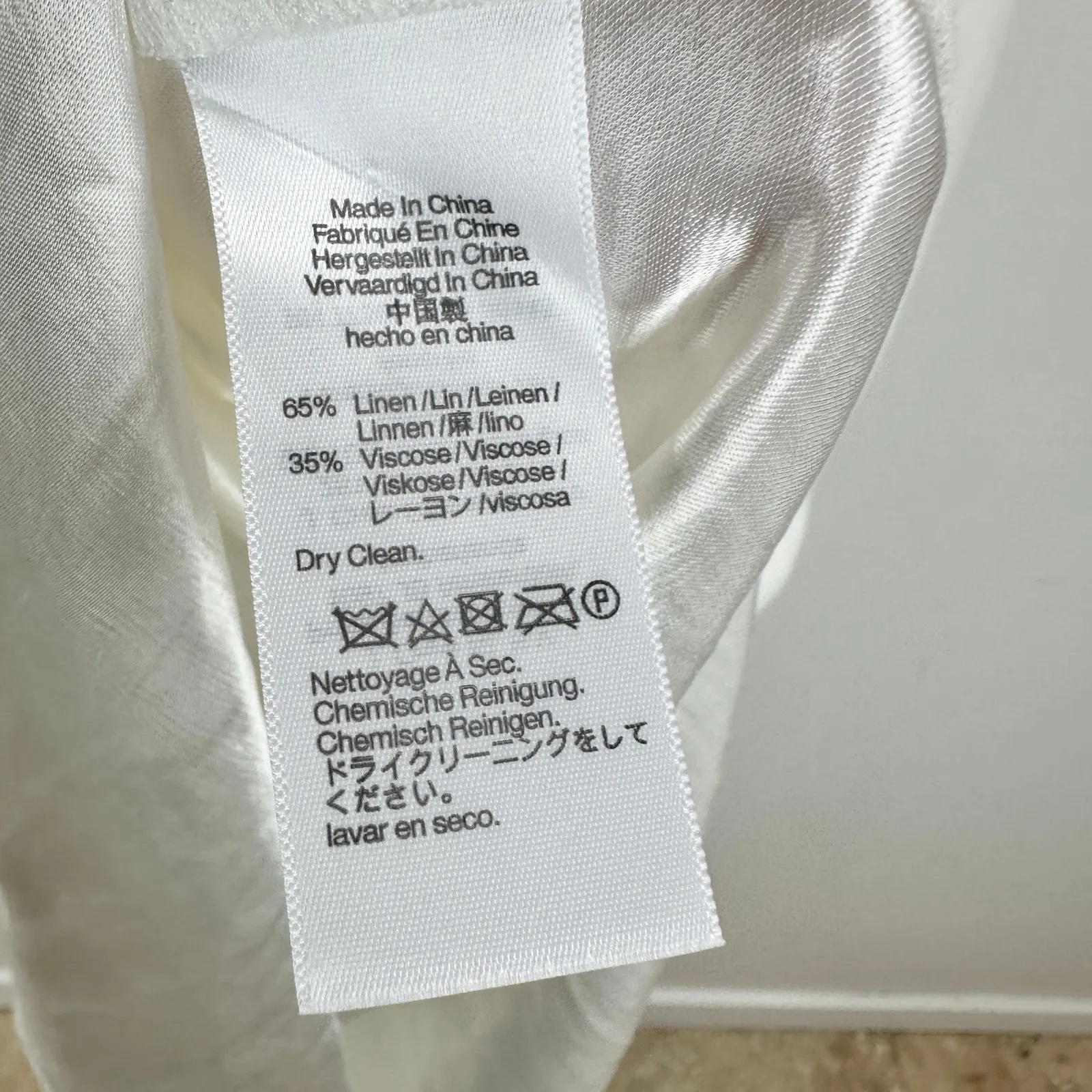 Madewell One Shoulder Midi Dress Linen Blend Lighthouse Minimalist US 6 NWT - Image 10