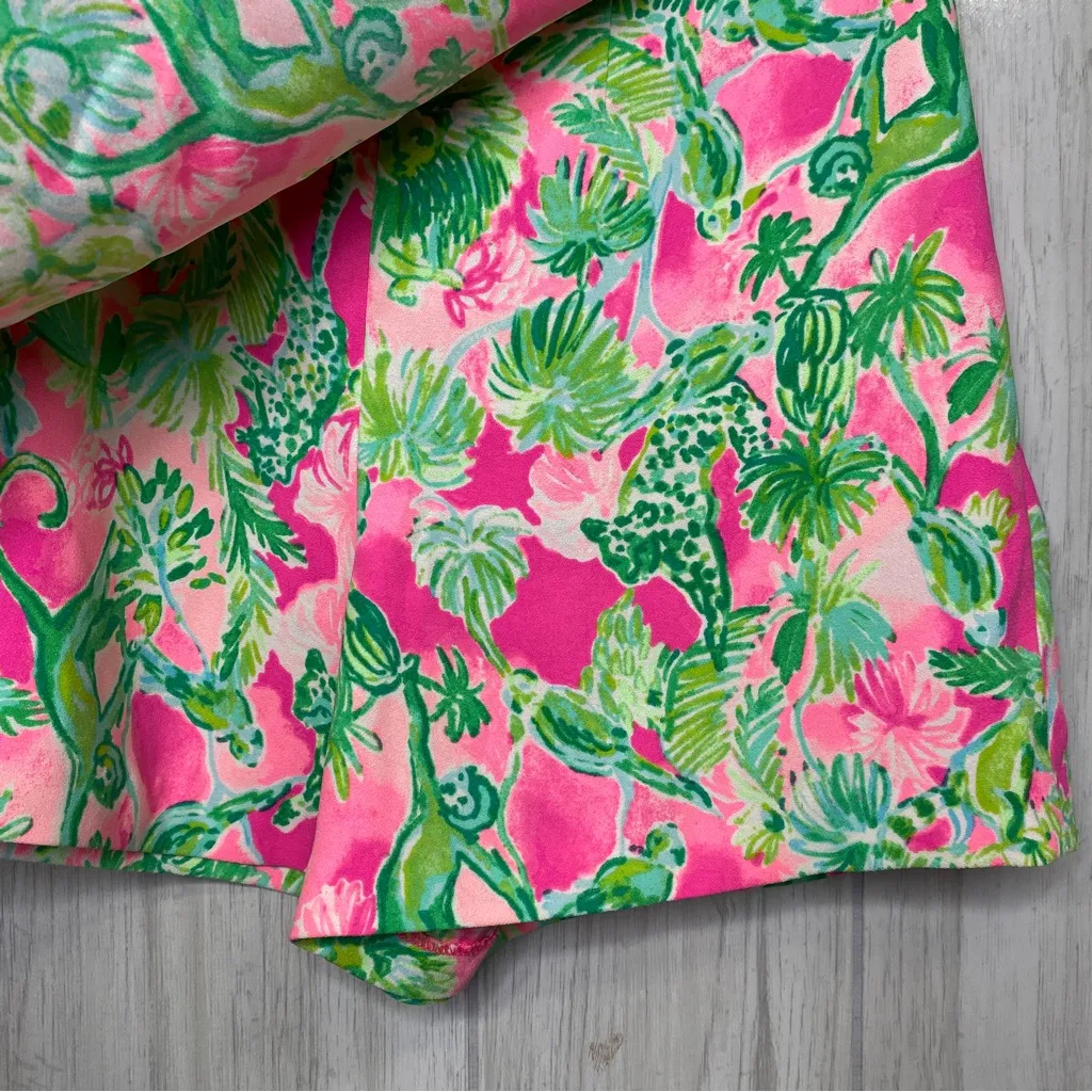 Lilly Pulitzer Cassia Skort Raz Berry Catty Shack Jungle Animal Print size 2 - Image 7