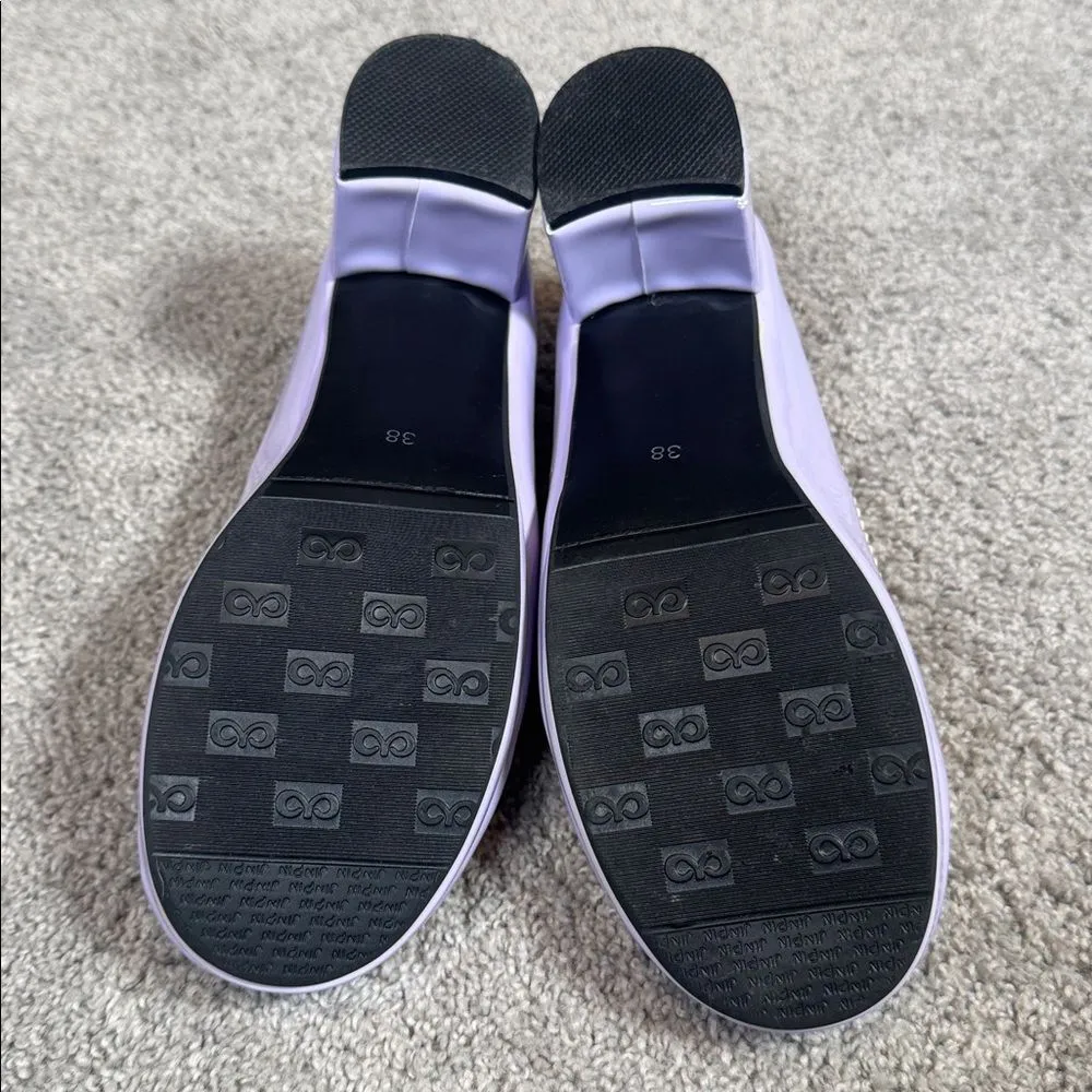 Women’s Purple Chunky Heel Mary Jane Pumps Cute Bow & Hearts Round Toe Size 6 Purple - Image 7