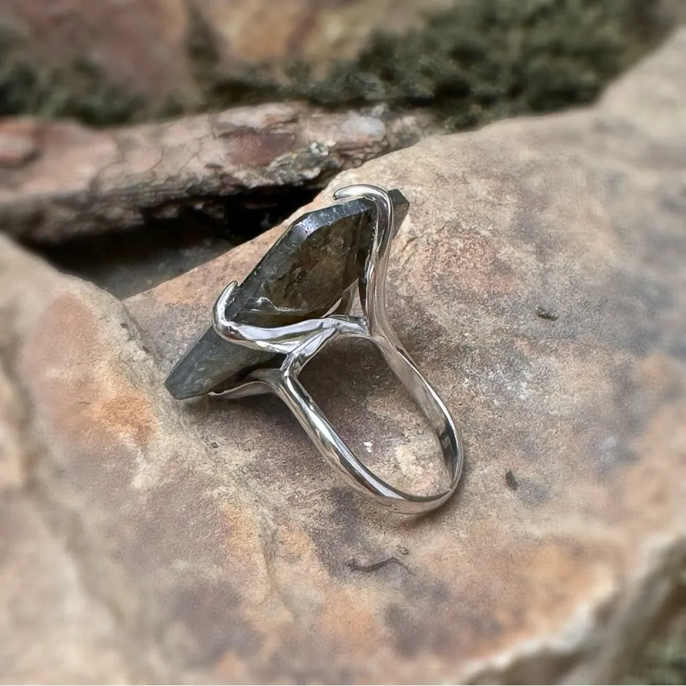 Labradorite ring Silver - Image 3