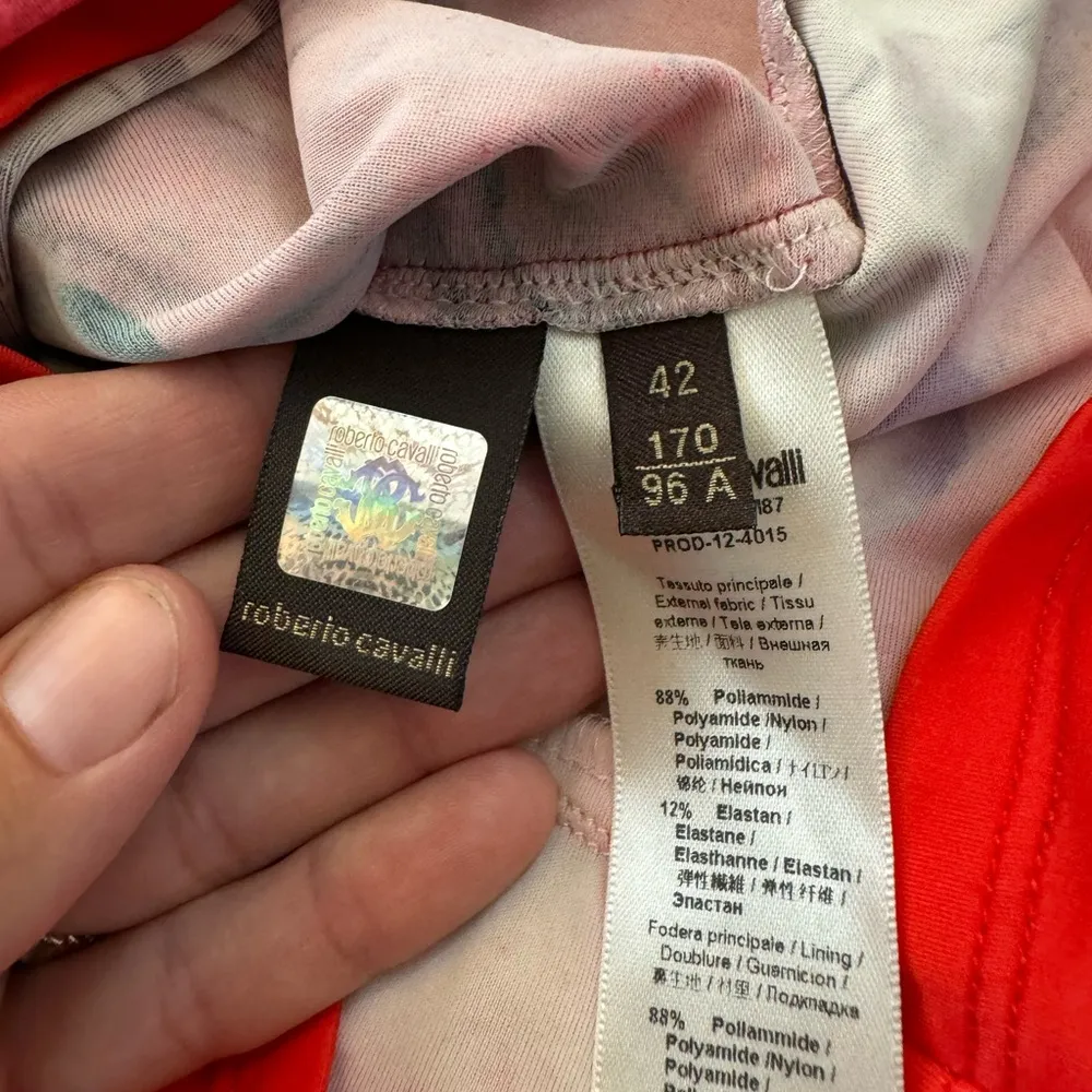 ROBERTO CAVALLI pink floral rose bodycon dress sz small worn once. - Image 7