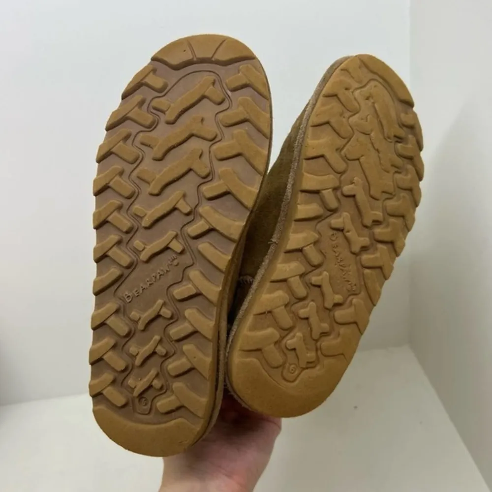 Bear Paw Elle tall suede brown tan winter boots sheepskin wool lining size 6 - Image 6