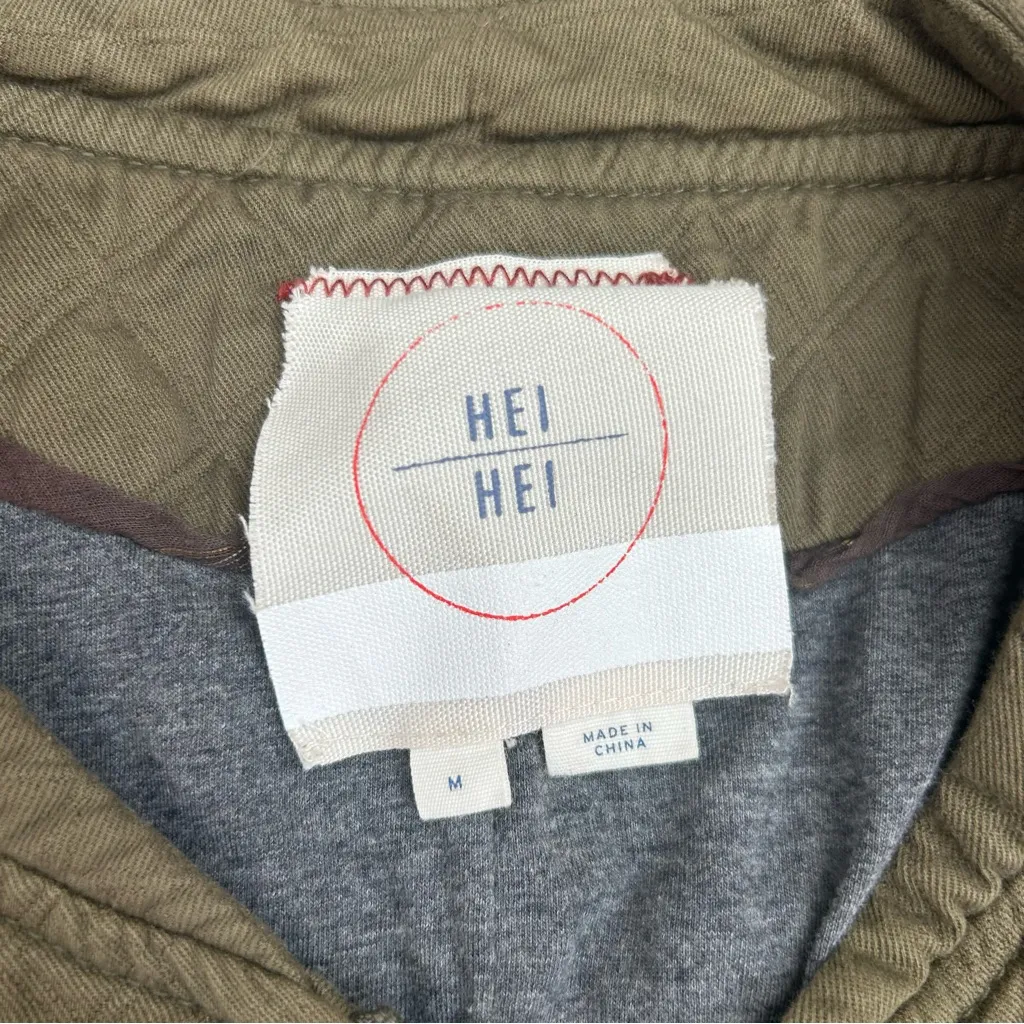 Hei Hei By Anthropologie Army Green Riding Jacket Zip up Oversized Size M Size M - Image 6