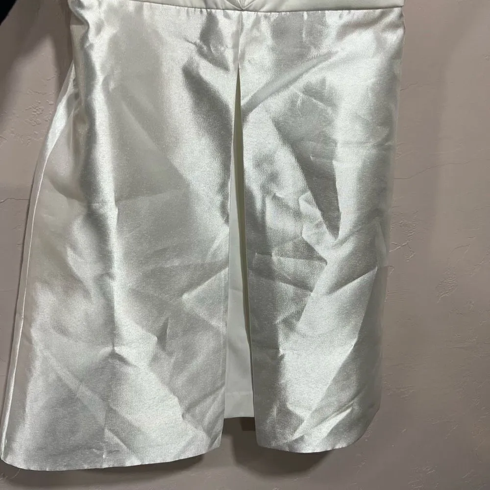 Phoebe White Sz 4 strapless polyester Cocktail Dress White - Image 3