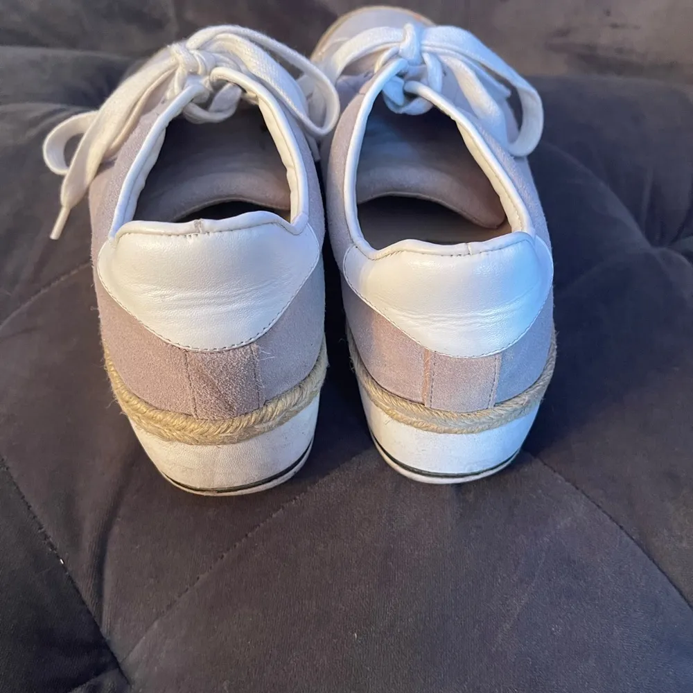 Steve Madden Rule Platform Suede Taupe Sneakers Size 7.5 - Image 4