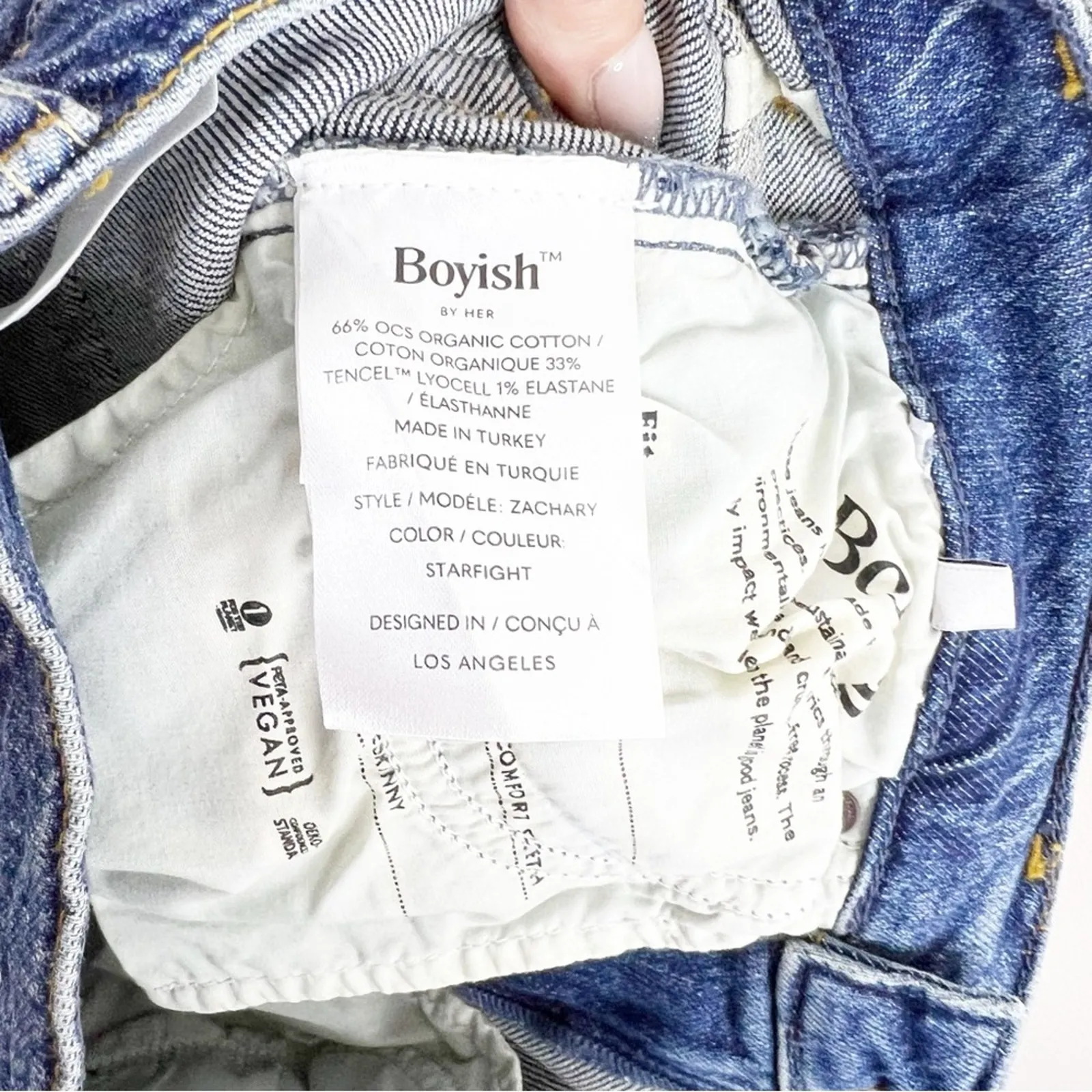 NWT BOYISH The Zachery Skinny High Rise Jeans‎ 26 Blue - Image 10