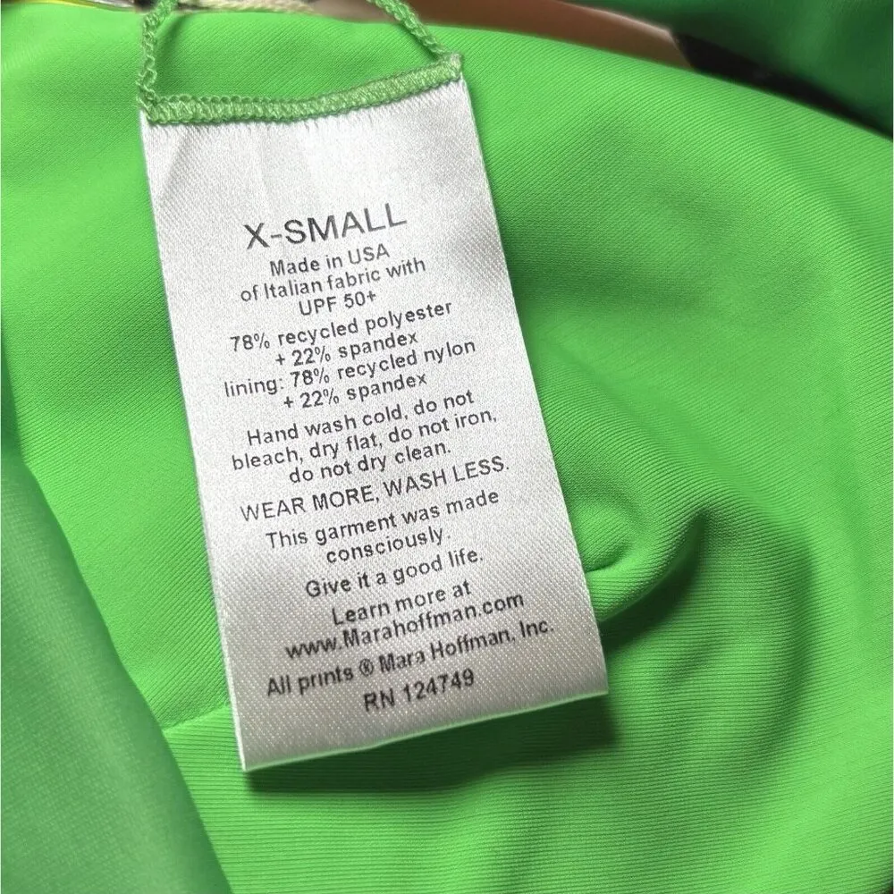 Mara Hoffman Womens Bikini Top front tie Size XS Rainbow Multi - Image 5